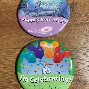 2 Disneyland Pin Badges